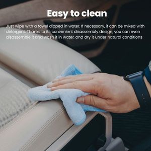 4X Front Gray Leather Seat Cover Fit for 2003-2006 Chevy Silverado GMC Sierra Cars - Product Image 3