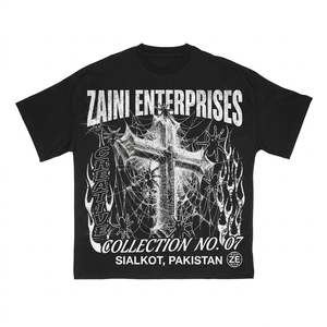 เสื้อยืดผู้ชายลำลองสำหรับฤดูร้อน ผ้าฝ้าย 100% ทรงปกติ คอกลม แขนสั้น แห้งเร็ว ระบายอากาศได้ดี กันยับ ยี่ห้อ ZAINI น้ำหนัก 270 กรัม - Product Image 1
