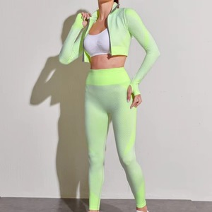 Conjuntos Deportivos de 2 Piezas para Mujer, Diseño a Rayas, Transpirables, Cintura Alta, Levanta Glúteos, para Gimnasio, Fitness, Yoga - Product Image 3