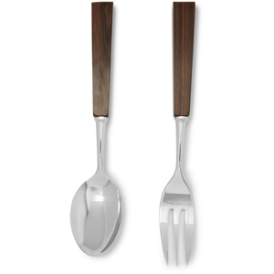 Juego de cubiertos de acero inoxidable de calidad deluxe, diseño moderno, mango de madera natural, juego de cubiertos para uso en el hogar, cocina y restaurante. - Product Image 6