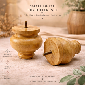 Luxury Turned Solid Wood Furniture Leg Elegant Classic Decorative Design for <b>Sofa</b> Cabinet Coffee <b>Table</b> - Product Image 1