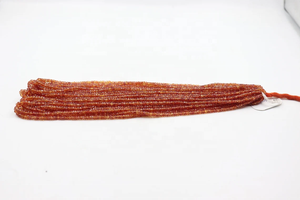 Cuentas Rondelle facetadas de zafiro naranja Natural de 3-3,5mm de alta calidad para la fabricación de joyas - Product Image 3