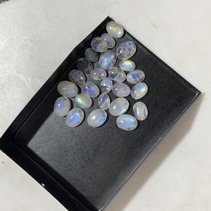 พลอยมูนสโตนทรงรีธรรมชาติ สีรุ้งเหลือบรุ้ง สำหรับทำเครื่องประดับ - Product Image 3