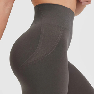 2026 Custom Factory Women Active Wear Yoga Pants Spandex/<b>Nylon</b> High Waisted Workout <b>Leggings</b> Solid Quick Dry Breathable Fitness - Product Image 5