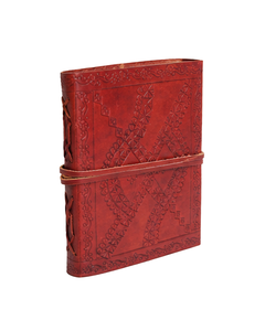 Diario de Cuero Repujado Hecho a Mano por Artesanos con Correa Envolvente |   Cuaderno Vintage Rústico de Páginas en Blanco para Escribir, Viajar y Regalar - Product Image 4