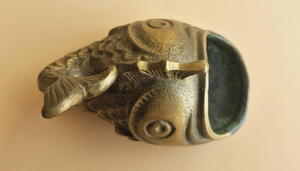 Brass Fish Shape Desktop <b>Ashtray</b> <b>Vintage</b> Design Home Decor Smoking Accessory - Product Image 6