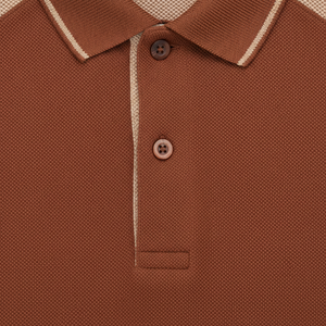 Polo en coton premium pour homme, polo en piqué de coton, manches courtes, design bicolore uni, respirant, coupe décontractée, tricoté. - Product Image 2