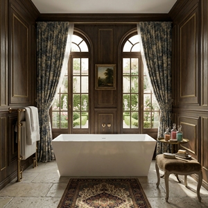 Baignoire autoportante rectangulaire légère FW-7714-63-Modern, installation facile, baignoire en acrylique pour salle de bain - Product Image 2