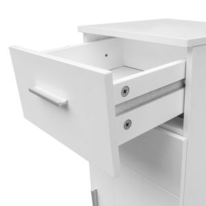 Bonnlo Tiroir simple Porte simple Blanc RT Armoire de salle de bain Meuble monobloc - Product Image 4