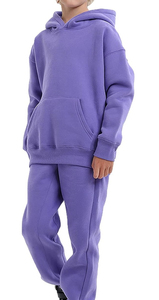 French Terry Heavyweight <b>Oversized</b> Kids Boys Track Suit <b>Joggers</b> Acid Wash Solid Color Block Two-Toned Streetwear Winter - Product Image 5
