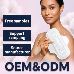 โรงงานผลิตผ้าอนามัยแบบขายส่ง OEM พร้อมโลโก้สั่งทำพิเศษ ผ้าอนามัยแบบบางพิเศษ มีปีก ผ้าฝ้ายบริสุทธิ์ ซึมซับดีเยี่ยม ป้องกันการรั่วซึม - Product Image 1