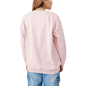 Pull en coton épais à col ras du cou, imprimé léopard, avec logo frontal et épaules tombantes, personnalisable, pour femme, collection 2025 – Vente en gros - Product Image 4
