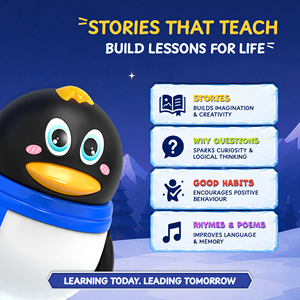 Pengo le pingouin dansant et jouet musical pour enfants - Contes, apprentissage et rimes - Haut-parleur BT rechargeable, enregistrement et lecture - Product Image 4