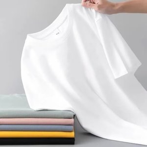 Camiseta de Hombre con Estampado de Letras, Diseño de Logotipo Personalizado, Ecológica, Transpirable, Talla Grande, Manga Corta, Juvenil, 100% Algodón - Product Image 4
