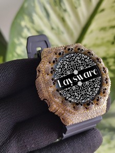 Montre de luxe haut de gamme en moissanite VVS, cadran bleu personnalisé, lunette sertie de diamants, montre pour homme style hip-hop - Product Image 2