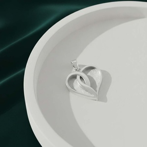 925 Sterling Silver Heart Shape 13x13mm Pendant Base Blank Bezel Setting DIY <b>Memorial</b> Jewelry for Resin Ashes Hair Breastmilk - Product Image 2