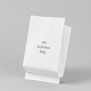 Eco-Friendly <b>Biodegradable</b> Air Sickness Bag Twisted Handles Kraft <b>Paper</b> Self Adhesive Seal Offset Printing Luxury Design - Product Image 1