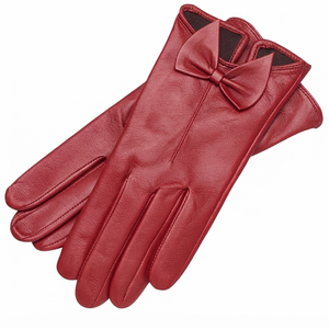 <b>Womens</b> <b>Leather</b> <b>Gloves</b> Wrist Length with Bow Thermal Winter Dress <b>Gloves</b> <b>Leather</b> <b>Gloves</b> for <b>Women</b> SheepSkin Winter Casual <b>Gloves</b> - Product Image 3