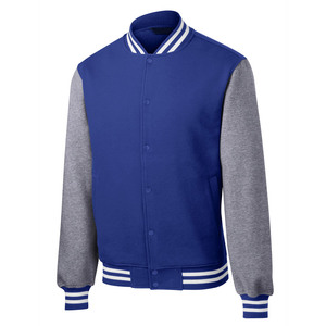 Chaqueta Varsity Azul Gris para Hombre, Corte Regular, Cuello Camisero, Tejido de Poliéster y Algodón, Ropa Exterior Informal para Otoño - Product Image 5