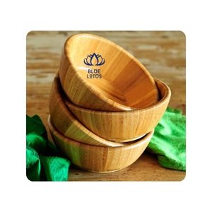 Tazón de Bambú de Alta Calidad, Material Duradero, Procesamiento Limpio, Apto para Servir Alimentos y Guardar Ingredientes, Mejora la Apariencia - Product Image 1