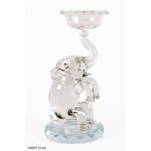 Figurine de paon en verre soufflé à la main avec détails bleus et verts, hauteur 14 cm, sculpture animale décorative - Product Image 6