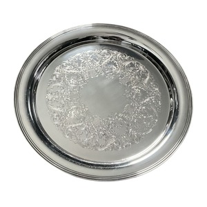Elegant Wedding & Party Table Settings Modern Style <b>Square</b> Decorative Serving Platter Silver Scalloped <b>Edge</b> Metal Charger Plates - Product Image 3