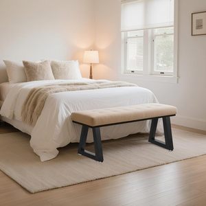 Black Steel A-Frame Furniture Legs for Table Industrial Design Heavy Duty Living Room Use with Screws and Glides - Product Image 2