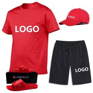 Survêtement unisexe en coton pour hommes, ensemble court, personnalisé, avec logo, vente en gros, collection 2022 - Product Image 2