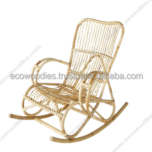 Contemporary Design Rocking Chair <b>for</b> <b>Elderly</b> Adults-Comfortable Bamboo Swing <b>Armchair</b> Bedroom & Outdoor Use - Product Image 2