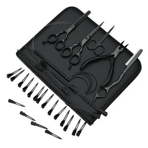 Kit d'outils pour extensions capillaires : Pince à micro-anneaux, Pince à sertir, Pince à boucles, Ciseaux miniatures, Ciseaux de barbier, Rasoir de démêlage, Pinces bec de canard - Product Image 1