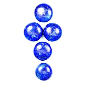 Pierre précieuse naturelle Lapis Lazuli ronde cabochon, pierre bleue pour la fabrication de bijoux, vente en gros, fournisseur de cristaux de guérison, 8 mm - Product Image 2