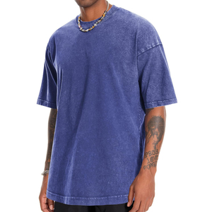 เสื้อยืดสไตล์วินเทจสุดเทรนดี้ ลุคสบายๆ ล้างสีแบบแอซิดวอช ให้เอฟเฟกต์แบบซักแล้ว ดีไซน์ทันสมัยสไตล์สตรีท เสื้อยืดล้างสีแบบแอซิดวอช - Product Image 4