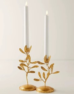 Support de bougie floral métallique personnalisable en gros, adapté aux applications décoratives intérieures et extérieures - Product Image 1