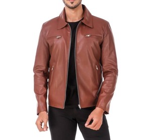 Custom <b>Men's</b> <b>Leather</b> <b>Jacket</b> with Custom Logo Blank Style Plus Size Outerwear OEM Wholesale Factory <b>jacket</b> for <b>men</b> - Product Image 3