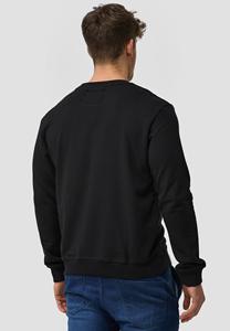 Sudadera Urbana de Dos Tonos en Negro Liso, Talla Grande, con Logotipo Bordado Personalizado, Sudadera de Felpa Francesa de Algodón para Hombre - Product Image 2
