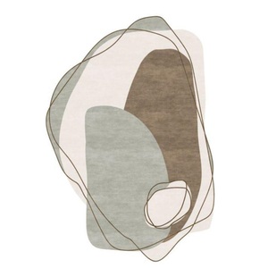 Hand-Spun Wool Yarn Woolen Carpet Rug | Artisan Hand-Knotted Cotton Backing <b>Thick</b> Pile Modern Design for Eco Room Flooring - Product Image 1