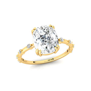 Bague de fiançailles tendance 2026 en or 14k 18k avec diamant de laboratoire taille Radiant certifié IGI CVD HPHT pour femme - Product Image 4