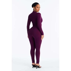 Wholesale Sexy Back Long Sleeve <b>Flare</b> <b>Leggings</b> Romper Quick Drying Breathable Bodysuit <b>Yoga</b> Jumpsuit Canvas Skinny - Product Image 2