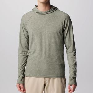 UPF50 + UV Soft Quick Dry Performance Hoodie Pesca Cómoda para hombre de manga larga de bambú spandex UV resistente a la pesca con capucha - Product Image 1