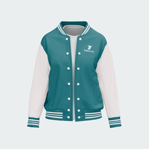 Blouson universitaire unisexe avec design patchwork, coupe moderne, coupe-vent, imperméable, bords côtelés, idéal pour l'automne - Product Image 1