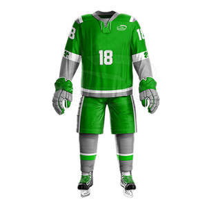 Nombre del equipo personalizado Transpirable Nuevo estilo Conjunto uniforme de hockey sobre hielo Bajo MOQ Ropa del equipo - Product Image 1