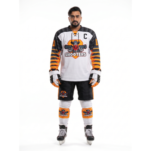 Jersey de Hockey sobre Hielo Sublimado Personalizado al por Mayor, 100% Poliéster, Cuello en V, Manga Larga, Uniforme Deportivo para Hombre - Product Image 1