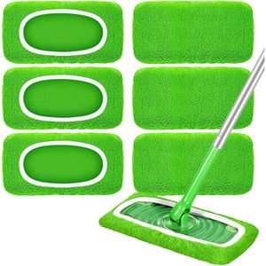 Machine Washable Reusable Microfiber Sweeping <b>Mop</b> Pads Dry and Wet Cloths Refill Compatible with for Swiffer Sweeper - Product Image 1