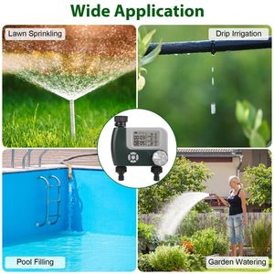 Timer Digitale Programmabile a 2 Zone per Irrigazione Giardino, Intelligente con 2 Uscite per Rubinetto, per Irrigazione a Goccia e Sprinkler - Product Image 6