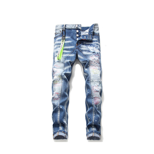 Mens High Casual <b>Denim</b> Jeans Eco-Friendly Washable Durable Streetwear Inspired Fashion Piece for Everyday Travel Use Wholesale - Product Image 6