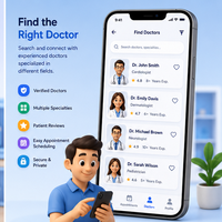 Logiciel intégré de gestion des rendez-vous médicaux et des patients, application mobile, plateforme web, support Internet, Linux, MAC