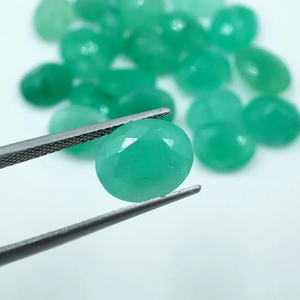 Lot de pierres précieuses rubis vertes facettées, forme ovale (37,5 carats, 20 pièces) HAYAAT GEMS, traitées thermiquement, 7x9mm & 8x10mm mélangées - Product Image 6