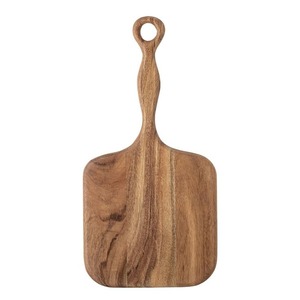 Tabla de Cortar y Pala para Pizza de Madera de Acacia Natural, Redonda, Color Natural, Plato de Madera para Servir y Cortar Pizza, Comida y Verduras - Product Image 3