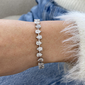 Classic Lab Grown Diamond Bracelet IGI Certified 10K 14K 18K <b>Gold</b> White Yellow <b>Rose</b> <b>Gold</b> High Clarity Link Jewelry - Product Image 3