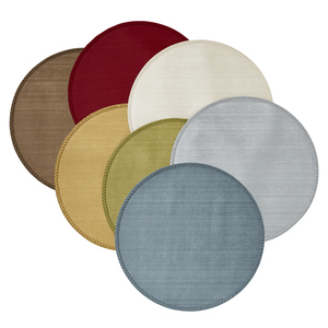 Set di 4 Tovagliette Rotonde in Vinile Durevole Senza Ftalati Mode Living Lexington, Lavabili in Lavatrice per Uso Quotidiano Domestico - Product Image 1